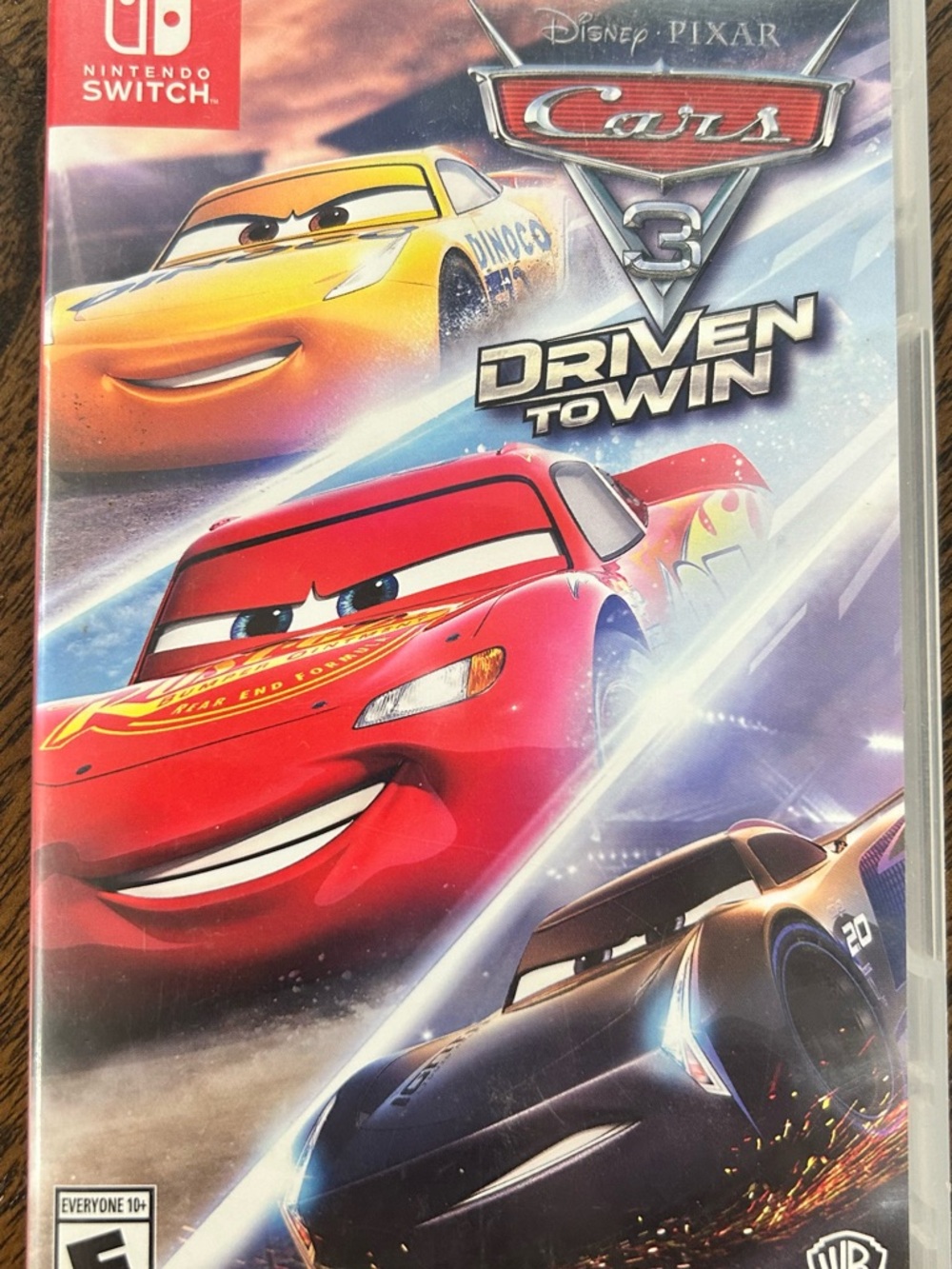 Nintendo Switch Cars 3: Driven to Win - Red, Yellow, Black Cover Art